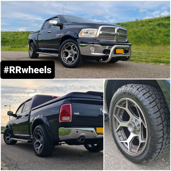 Dodge Ram met nieuwe 22 inch 4Play 4P50 Wielen in Brushed Gun metal 10J ET-24