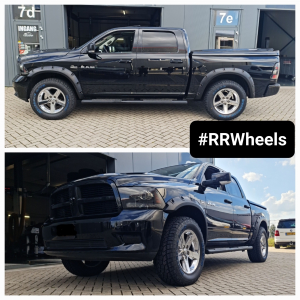 Dodge Ram voorzien van Wide Fenders en 35'/12,5 20 inch banden inclusief liftkit! Geweldige upgrade voor deze pick-up!â 