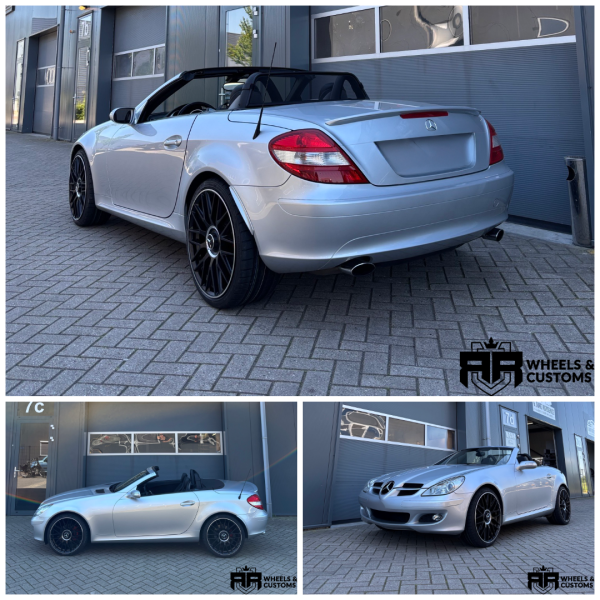 Mercedes SLK voorzien van AMG Design velgen 19 inch 8.5 / 9.5 J ET 38/43 met 225 35 19 + 265 30 19 Kumho