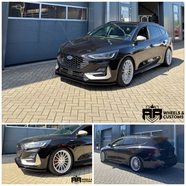 Ford Focus ST-line voorzien van JR Wheels SL05 18x8 ET 38 + Rieger onderdelen