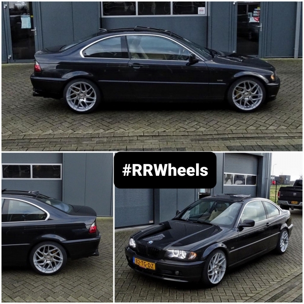 BMW E46 Coupe voorzien van 18 inch Stuttgart ST12 - 5x120 8.5J/9.5J ET35/38 inclusief Kumho Ecsta in 215 40 18 en 245 35 18!