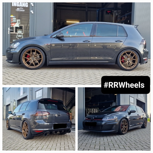 Volkswagen Golf 7 GTI voorzien van een nieuwe set velgen van Motec Ultimate Matt Bronze in 19 inch 8.5J ET45 inclusief Michelin Sport 4S banden in 235 35 19!