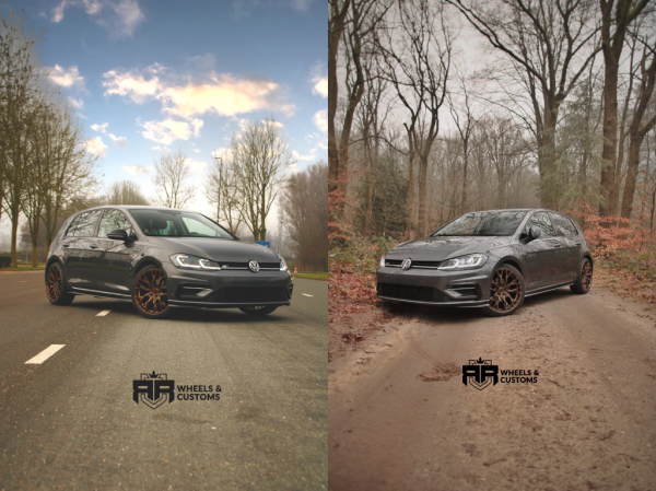 We fitted this Volkswagen Golf 7 with new wheels !ET: 40 8.0 J Center : 72.6 Kumho : 225/35/19