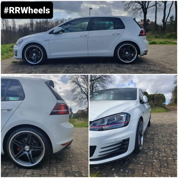 Volkswagen Golf 7 voorzien van Vorite VX66 19 inch 5x112 ET40 velgen combinatie met Milestone Greensport 225 35 19 banden.