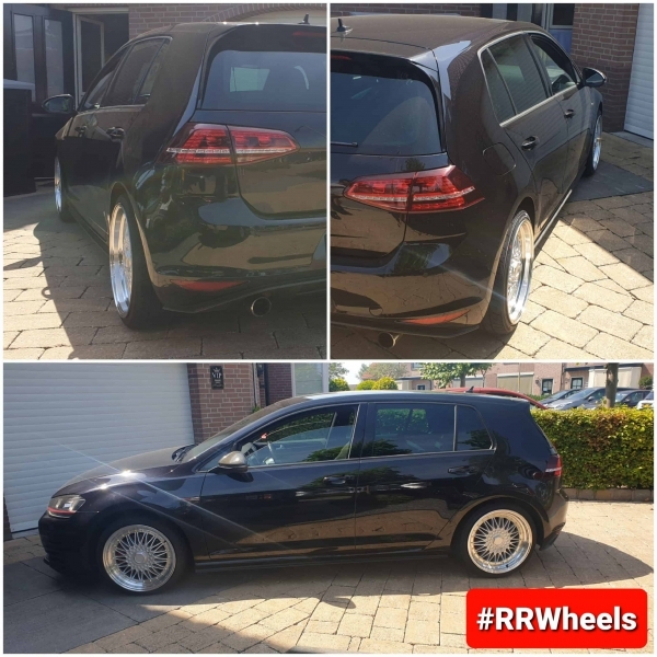 VW Golf 7 met nieuwe 18 inch Japan Racing JR9 in 8J ET40 met 9J ET40 inclusief nieuwe Yokohama Advan banden 205 40 18 met 225 35 18.