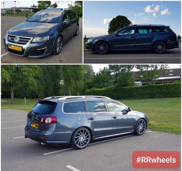 VW Passat R36 met nieuwe 19 inch Khan Concave 5x112 ET45