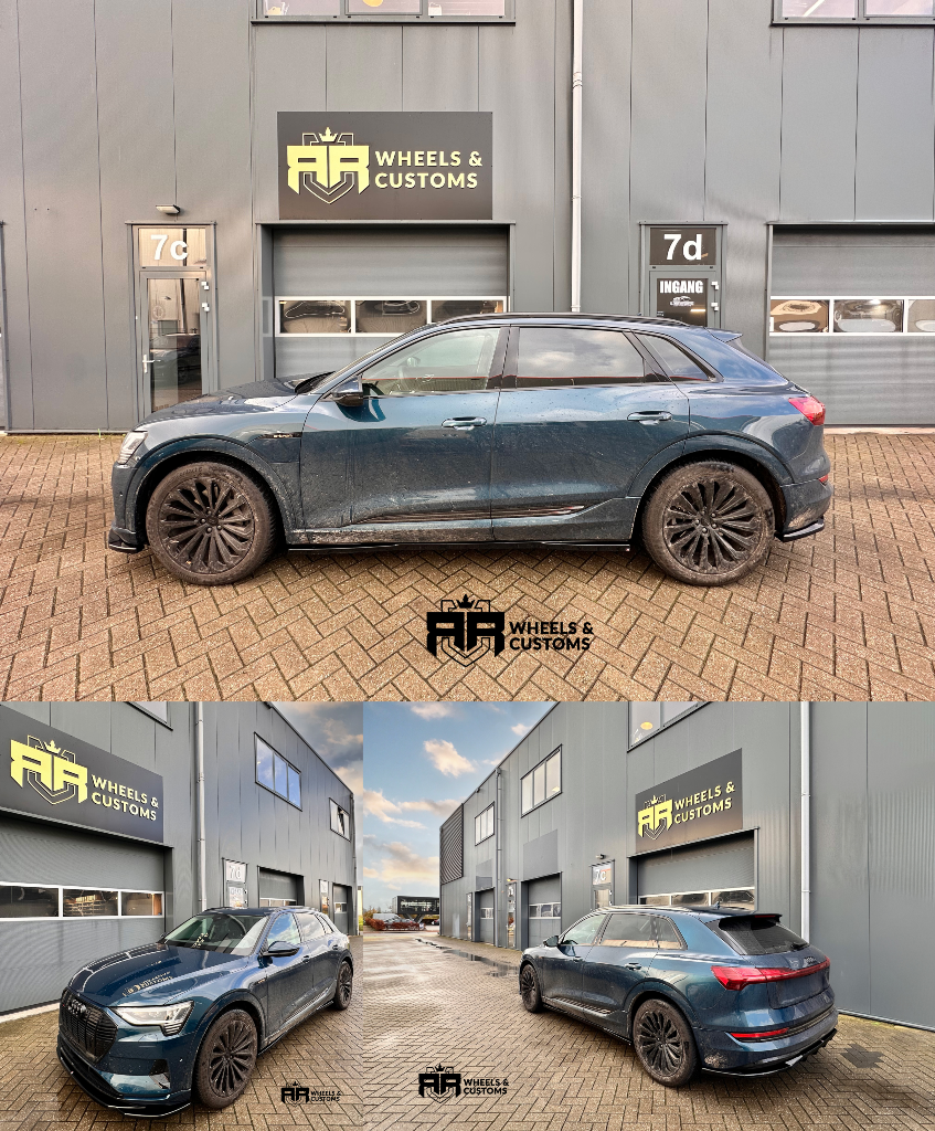 Wij hebben deze Audi E-Tron voorzien van een volledig pakket van Maxton Design.Ã¢ÂÂ  SIDE SKIRTS DIFFUSERS AUDI E-TRON Quattro & SportbackÃ¢ÂÂ  CENTRAL REAR SPLITTER (WITH VERTICAL BARS) AUDI E-TRON