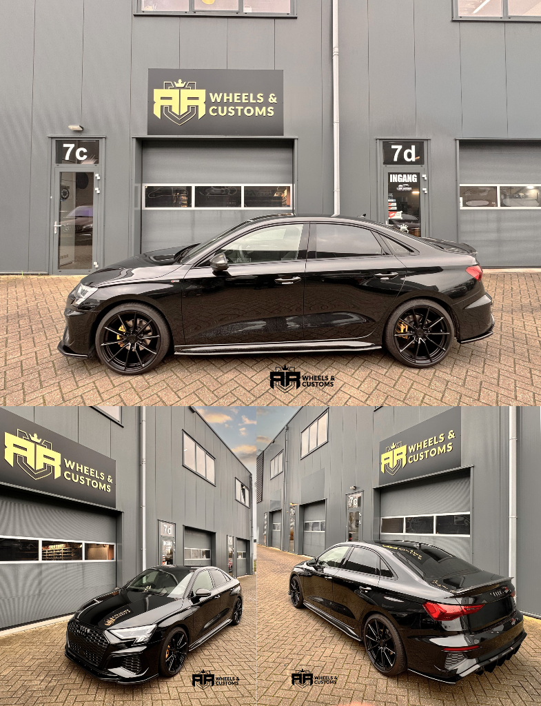 Audi A3 sedan - 19 inch JR Wheels SL02 Black - 5x112 8.5J ET45