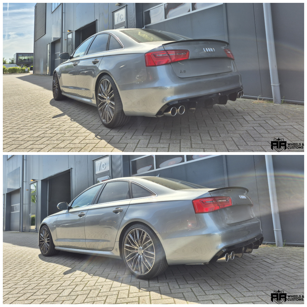 Audi A6 C7 voorzien van Maxton diffuser + FOX uitlaatsysteem