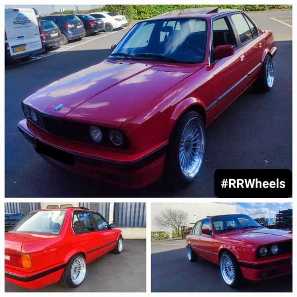 BMW E30 Sedan - 17 inch YKW set Aplina style - 8J ET20 + 9J ET15.