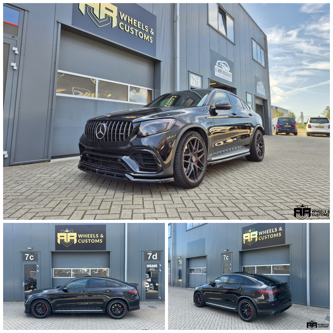Mercedes GLC63 AMG voorzien van Maxton onderdelen