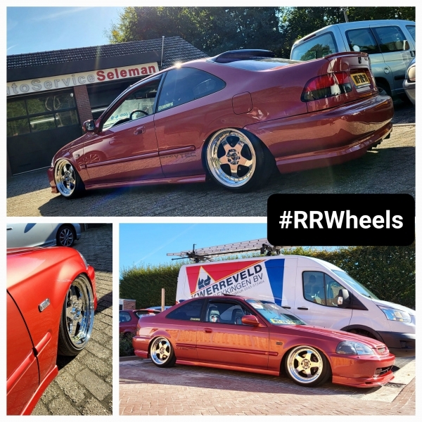 Honda Civic EJ - 17 inch JNC JNC010 Platinum met Gold Rivets - 8J ET30